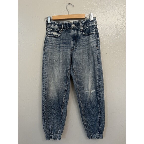 Rag & Bone Miramar Relaxed Jogger $198 Small Sweatpant Printed Jeans cotton - Picture 3 of 9